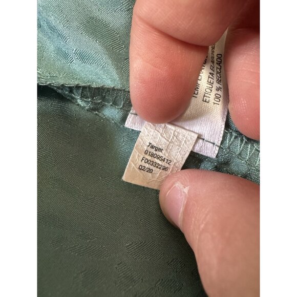 A New Day Teal Tiered Babydoll Dress‎ V Neck Lagenlook Size XXL Metalic Flowing - Picture 10 of 11